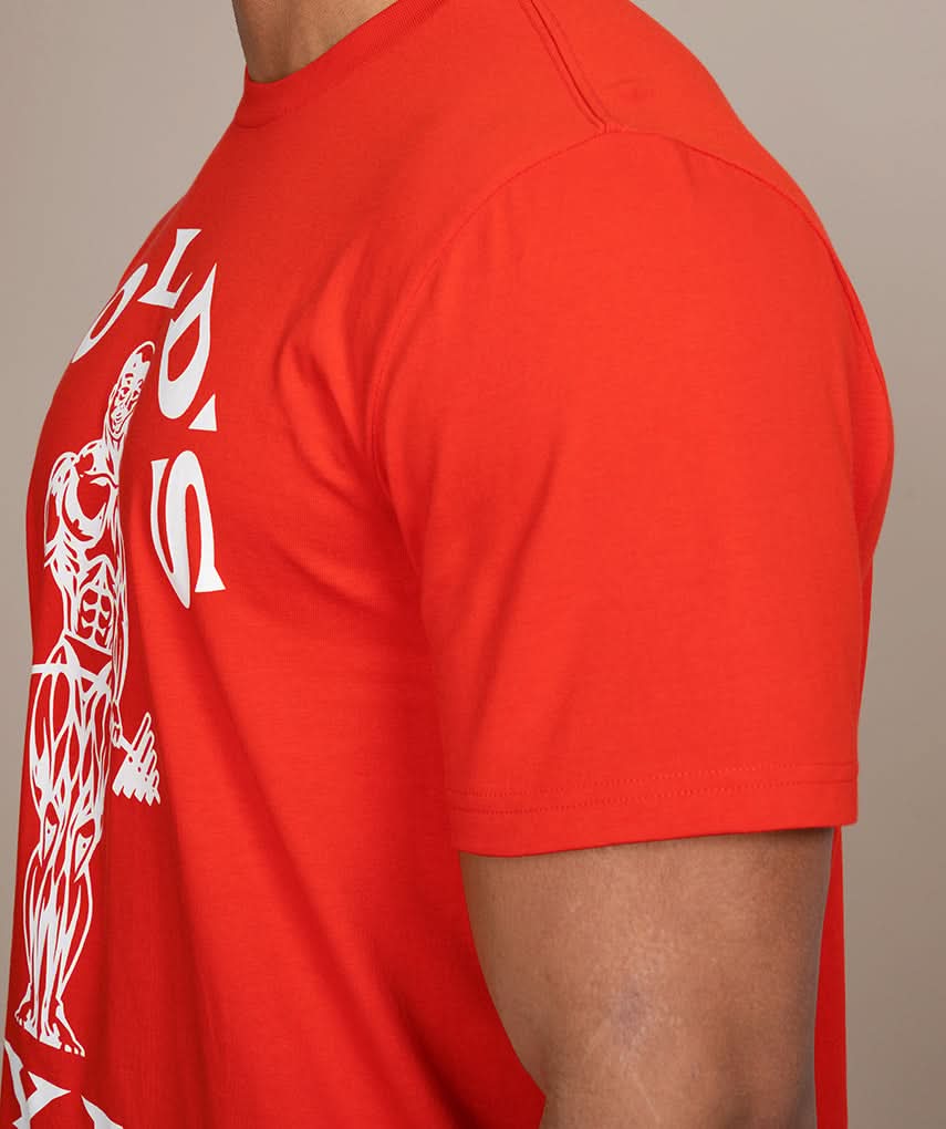 Golds Gym Muscle Joe Crew Neck T-Shirt Red