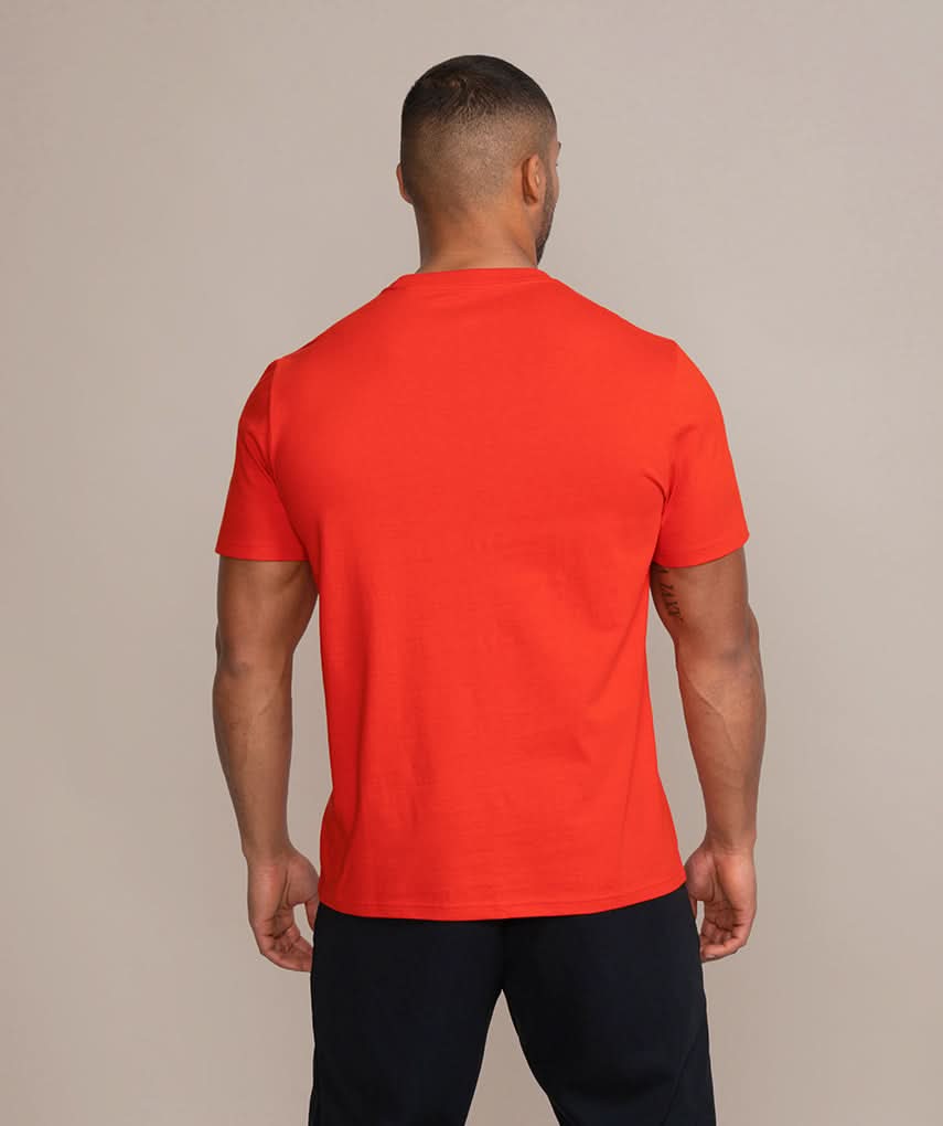 Golds Gym Muscle Joe Crew Neck T-Shirt Red Back View