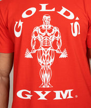 Golds Gym Muscle Joe Crew Neck T-Shirt Red Close Up