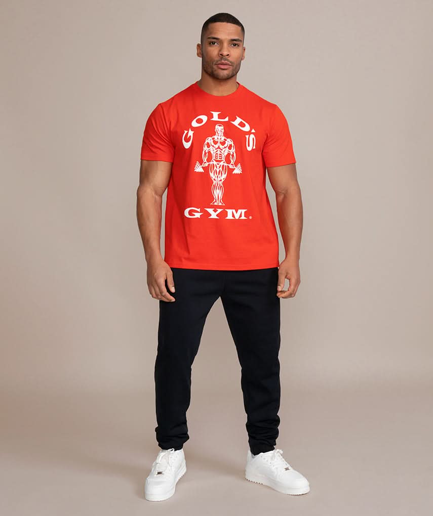 Golds Gym Muscle Joe Crew Neck T-Shirt Red Full View