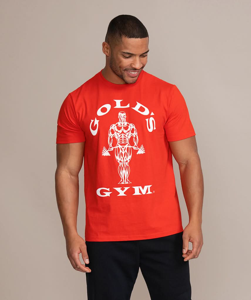 Golds Gym Muscle Joe Crew Neck T-Shirt Red Tee