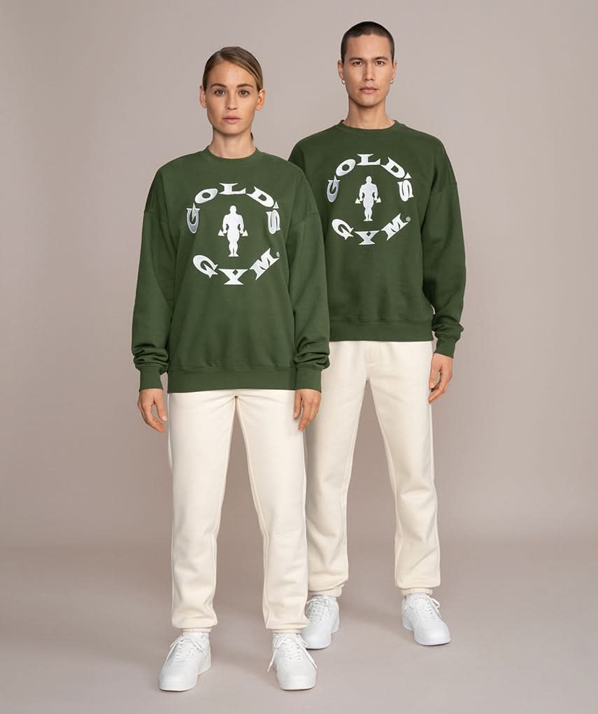 Heavyweight Oversized Sweatshirt in olive green golds gym