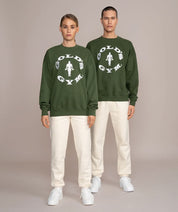 Heavyweight Oversized Sweatshirt in olive green golds gym