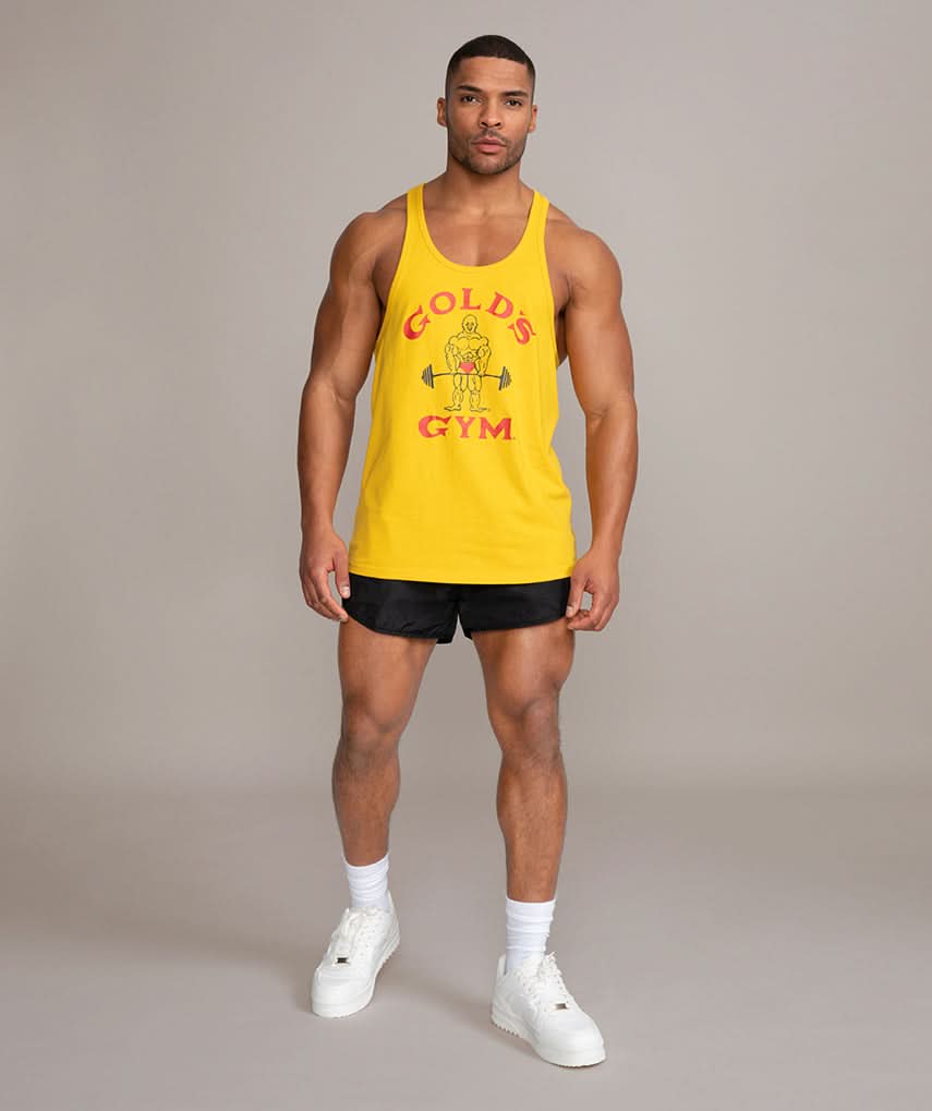Mens Active Tank Top Stringer Yellow Gold