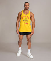 Mens Active Tank Top Stringer Yellow Gold