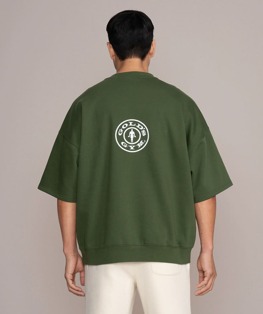 Gold's Gym® - Oversized Fleece Short-Sleeve Sweater Shirt