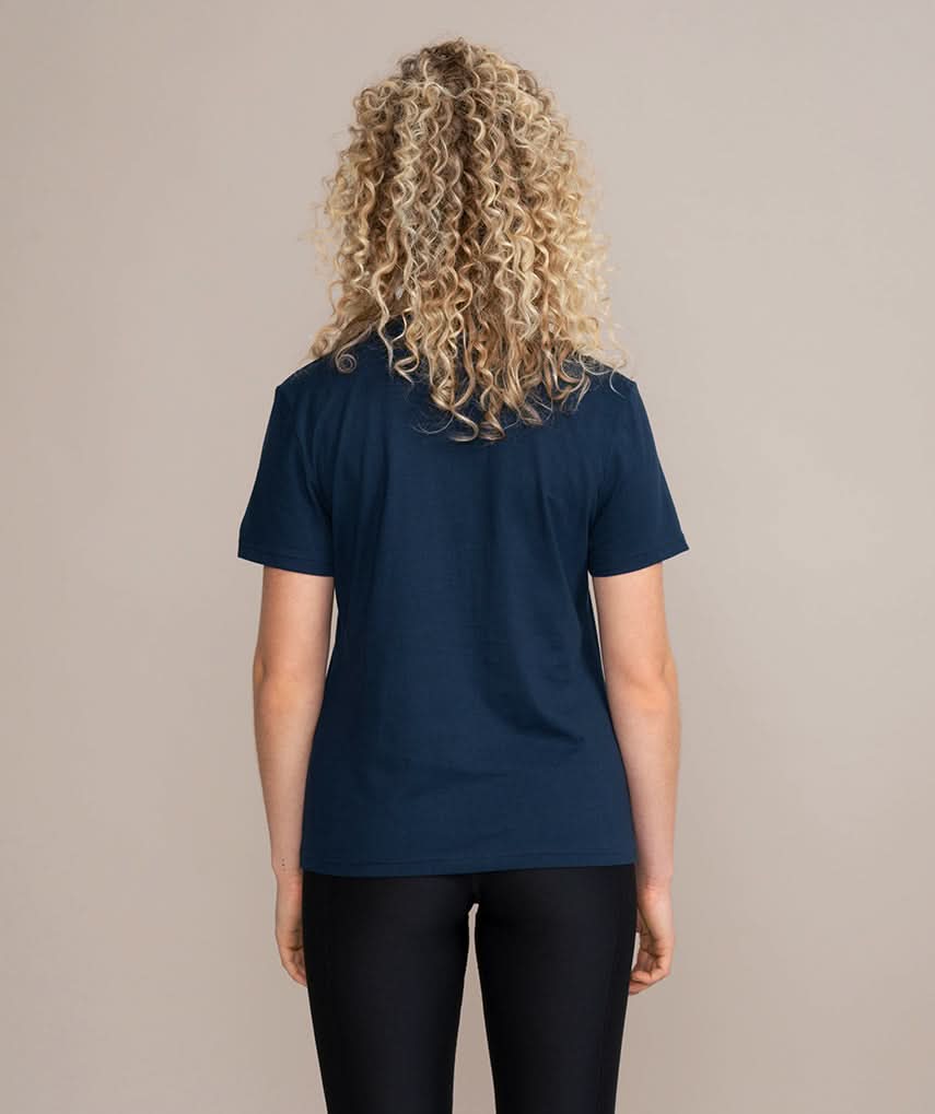 back view of womens shirt from golds gym