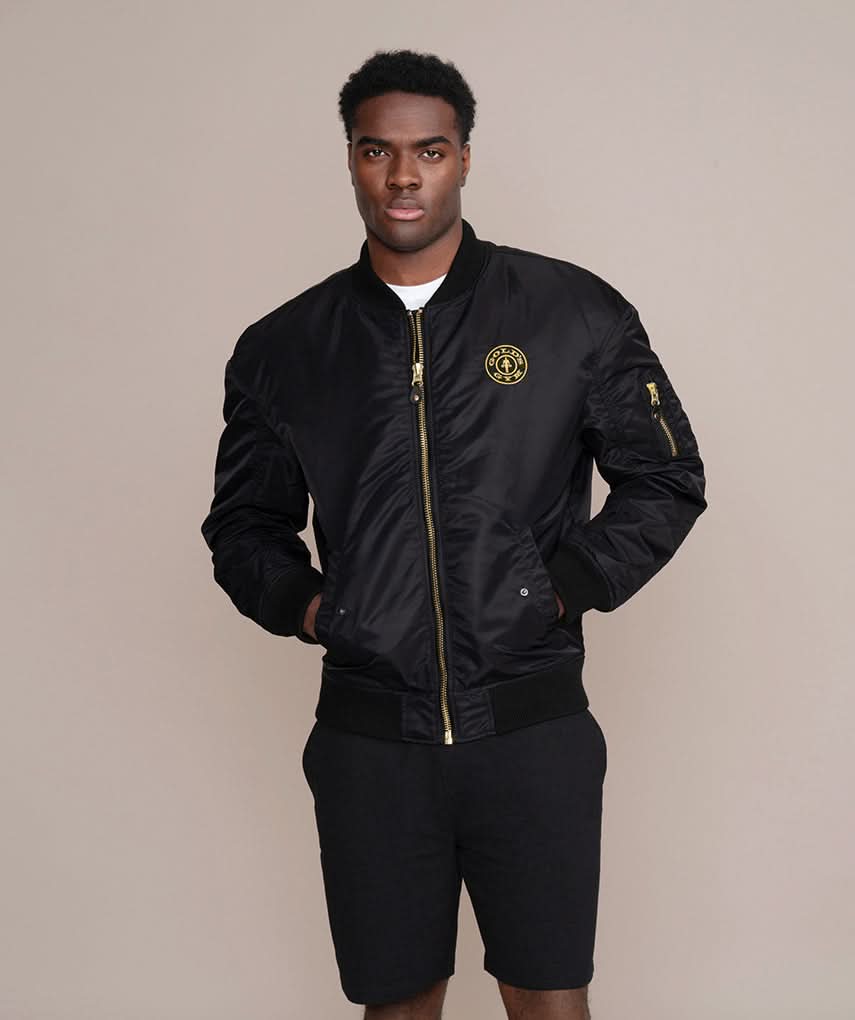 black bomber jacket for men