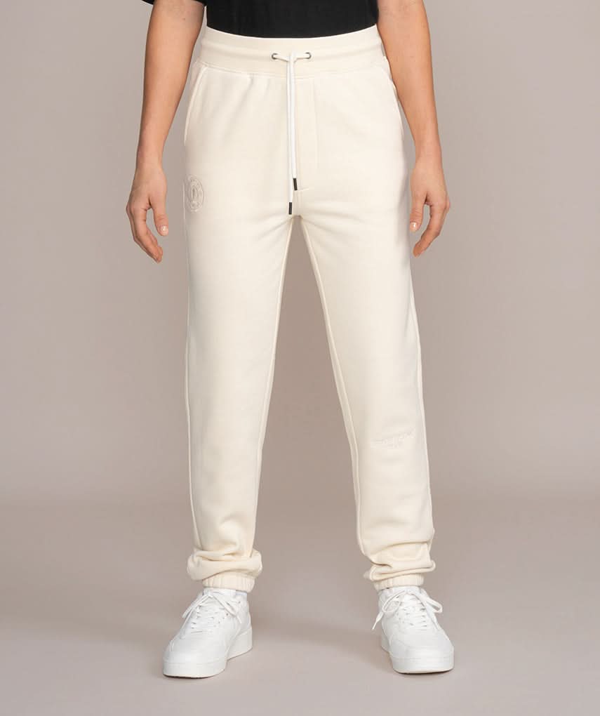 cream colored off white sweatpants