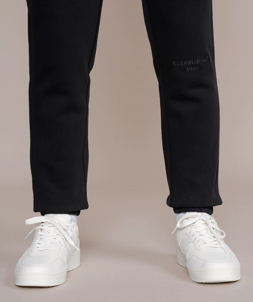 embroidered vintage black sweatpants