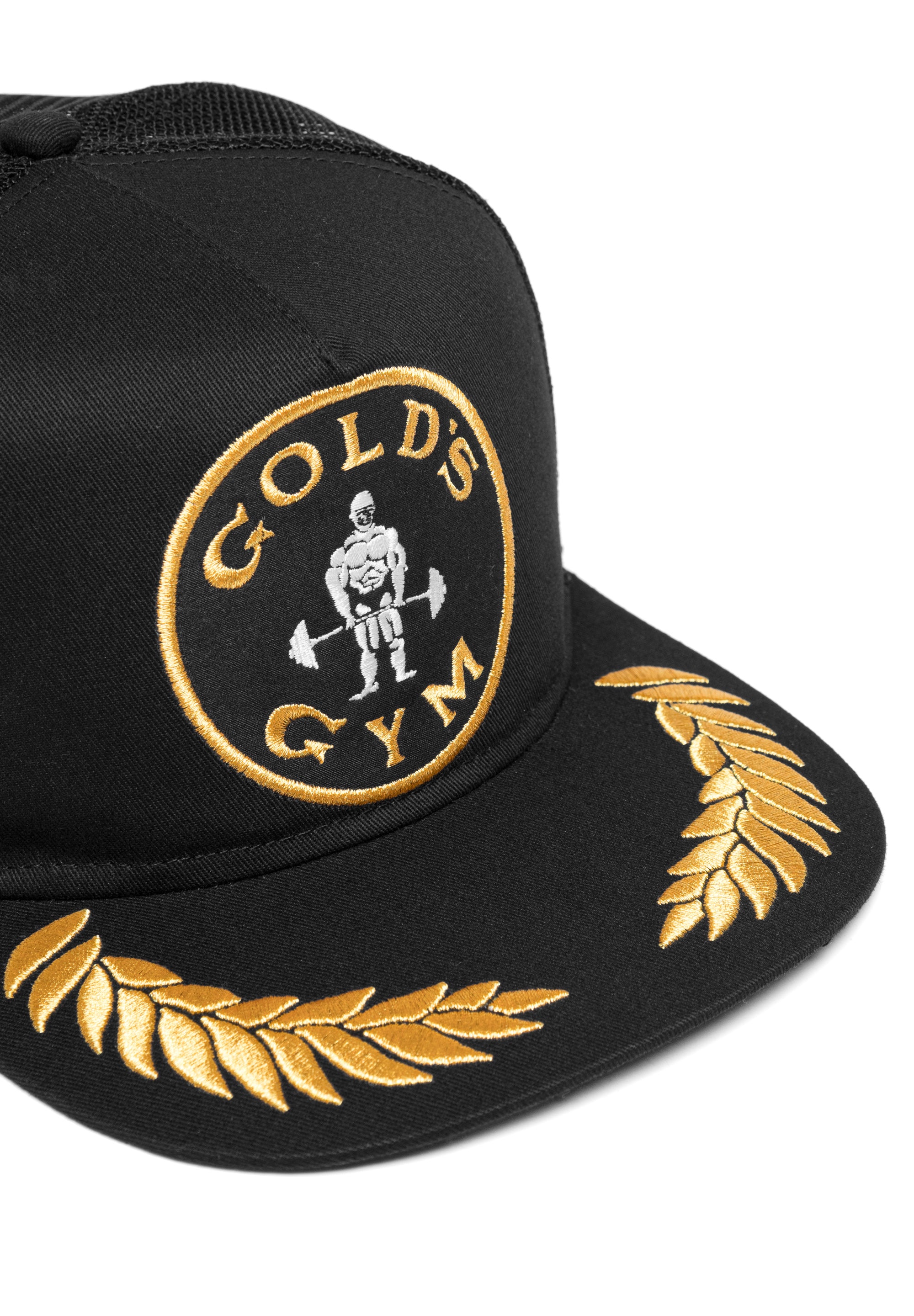 golds gym black trucker hat 