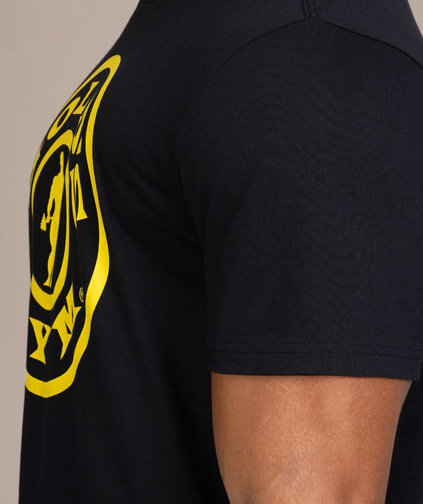 golds gym logo t-shirt  arm view