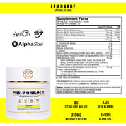 lemonade preworkout powder ingredients 