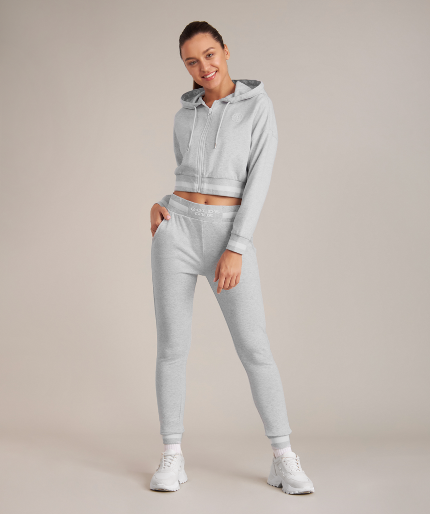 Golds Gym Womens Workout Pants in Gray Full Outfit