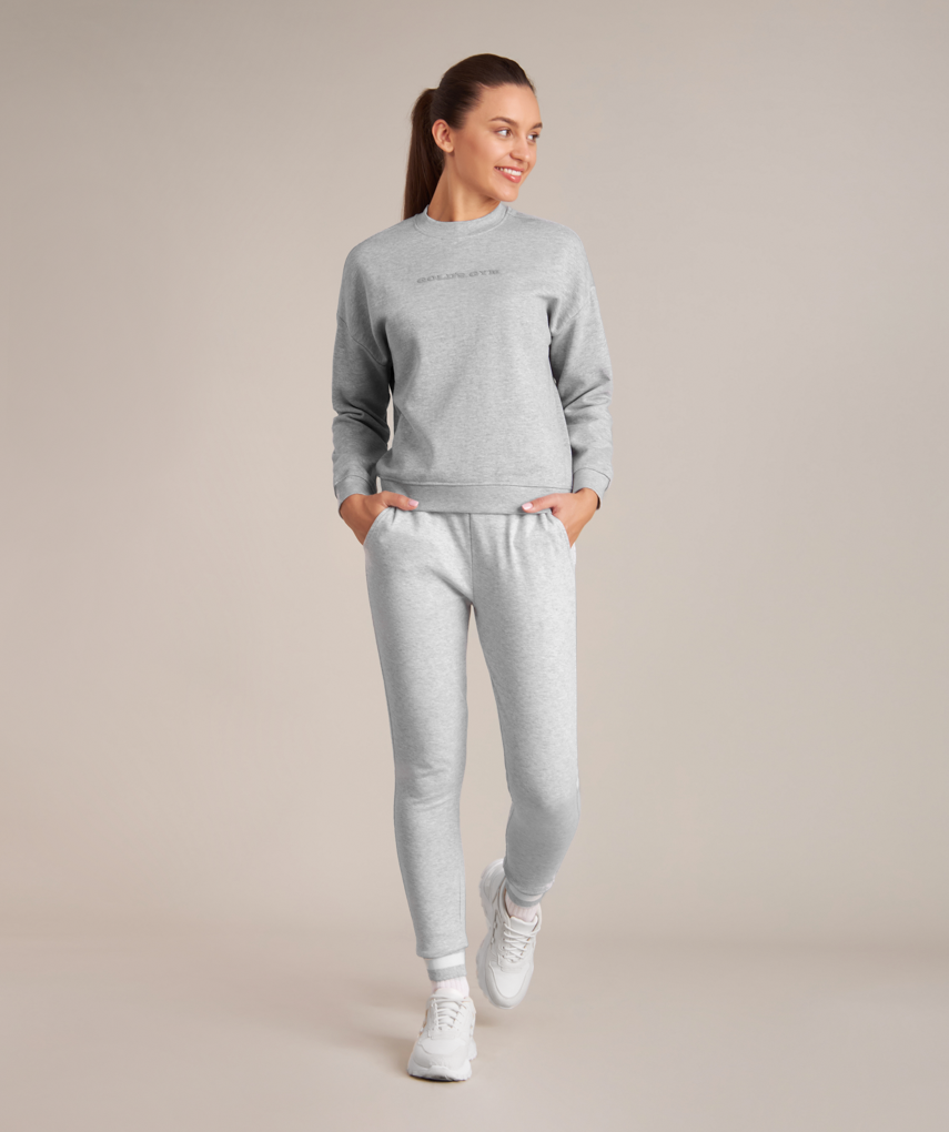 gray luxury athletic sweater for women 