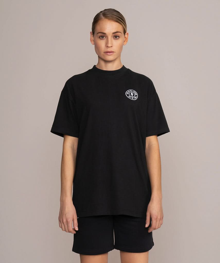 long oversized black t shirt
