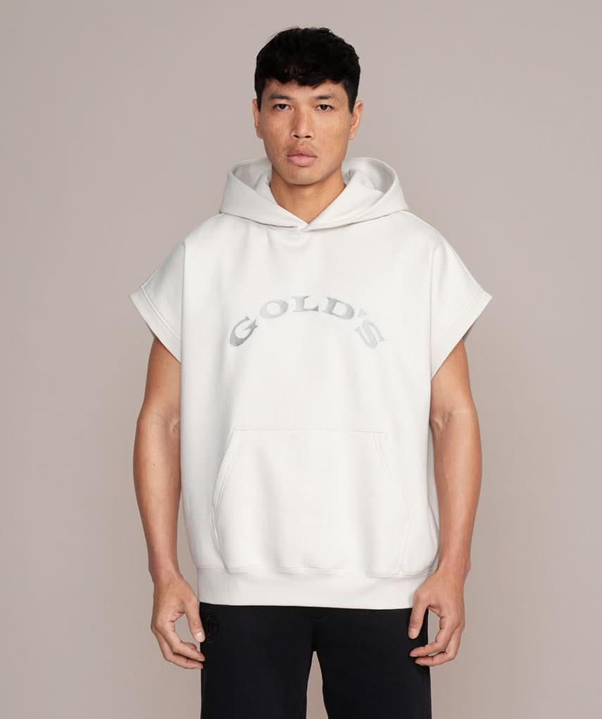man in white sleeveless hoodie