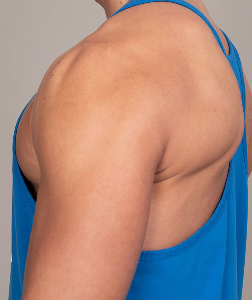 mens stringer tank top gym muscle view