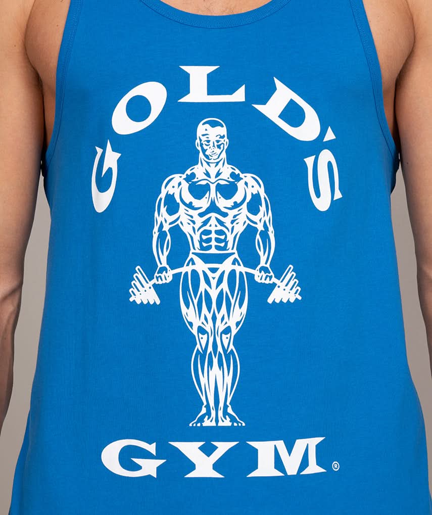 mens stringer tank top gym muscle view golds gym logo
