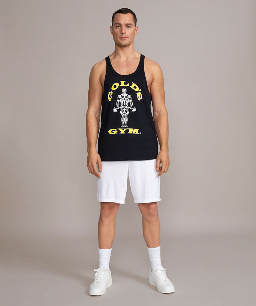mens stringer tank top gym shirt golds gym logo