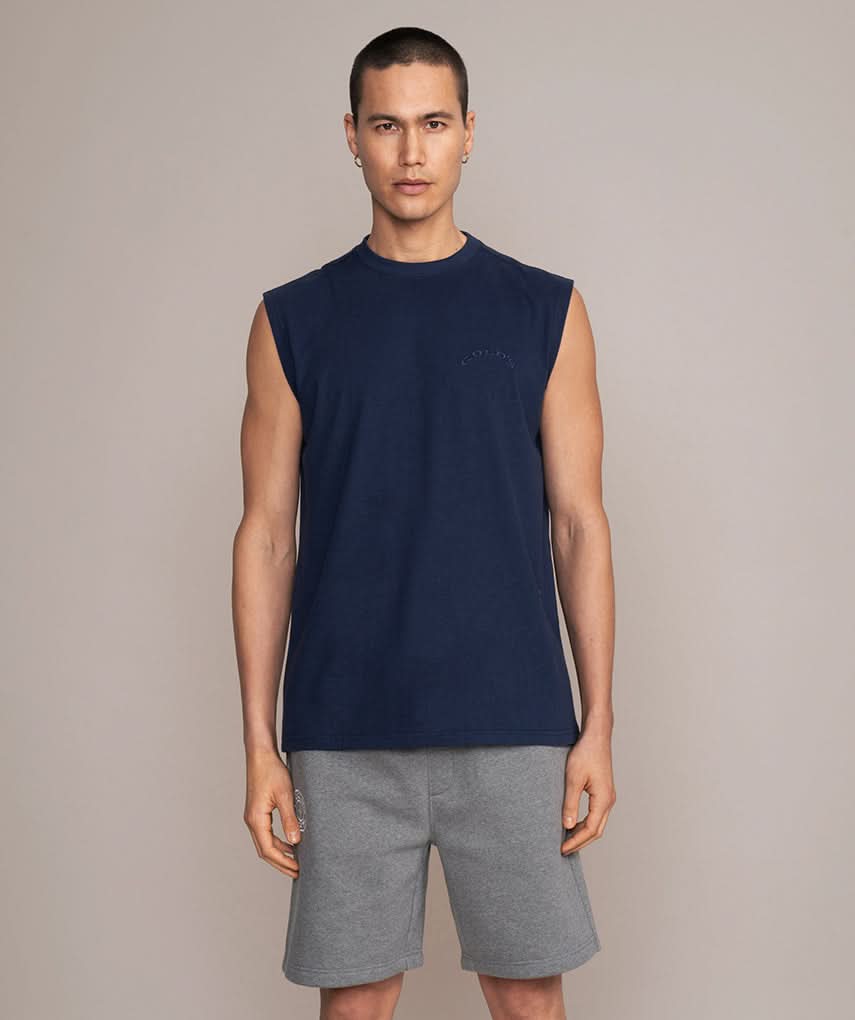 navy blue tank top for the gym
