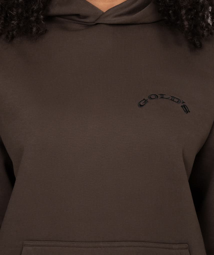 oversized heavyweight thick luxury hoodies in brown 
