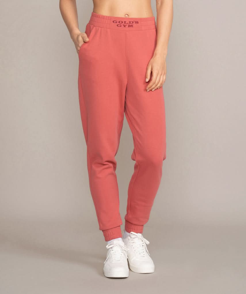 peach pink womens jogger sweatpants