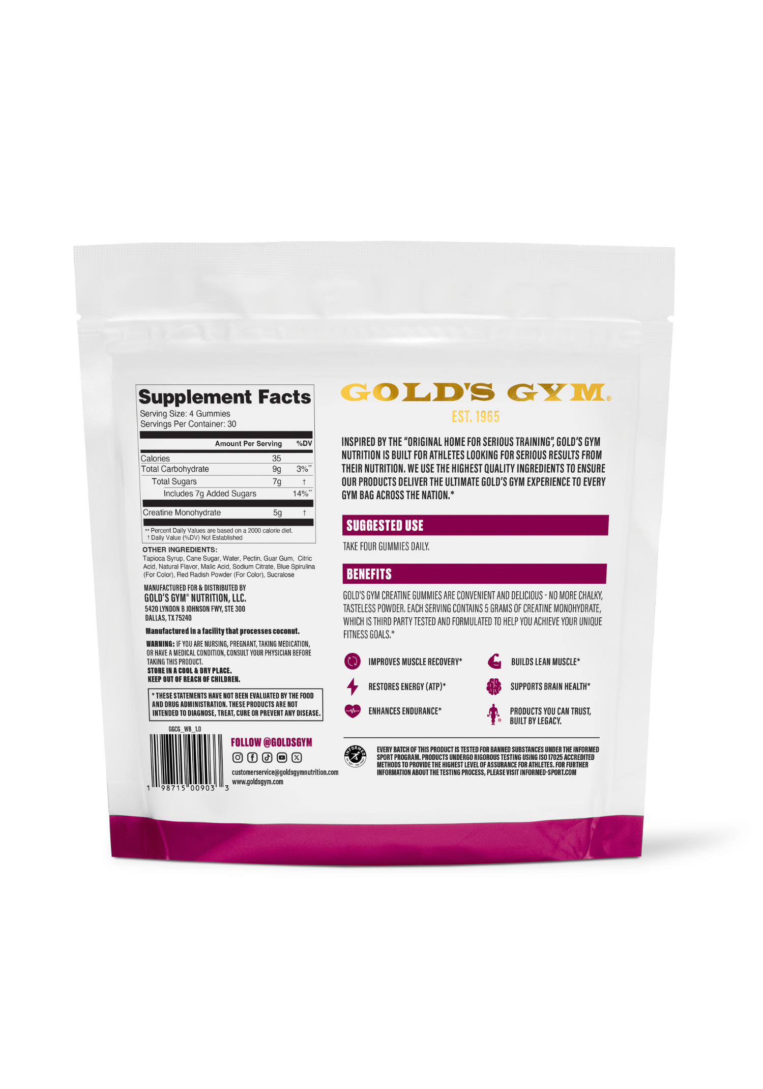 wild berry creatine gummies ingredients 